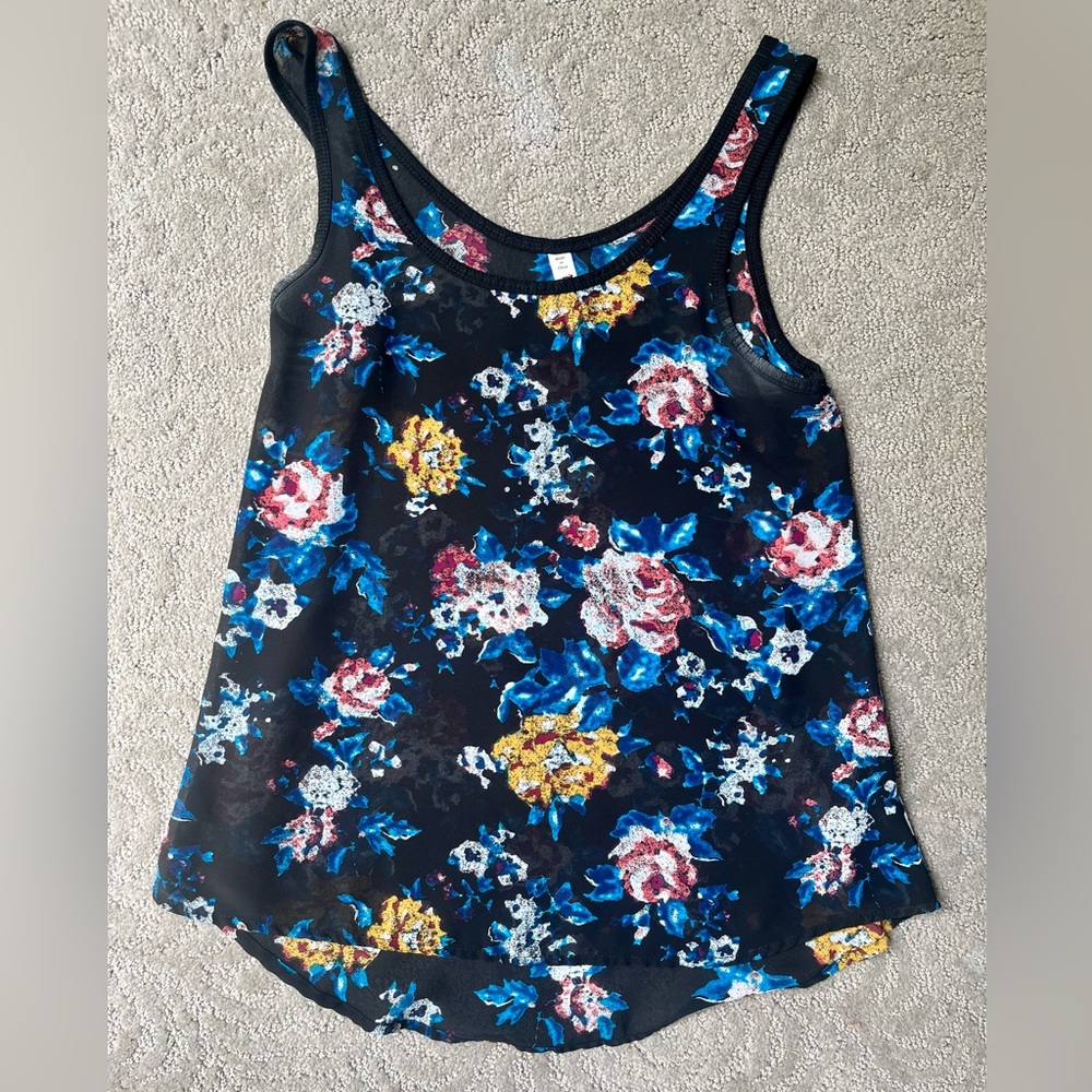 Miss Sheer floral tank